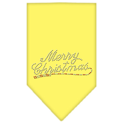 Merry Christmas Rhinestone Bandana Yellow Large GreatEagleInc