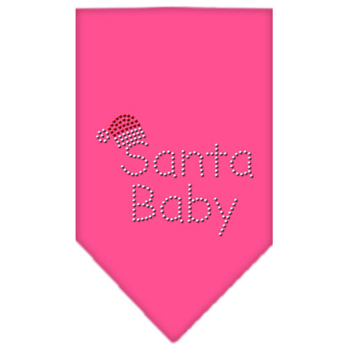 Santa Baby Rhinestone Bandana Bright Pink Large GreatEagleInc