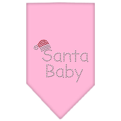 Santa Baby Rhinestone Bandana Light Pink Large GreatEagleInc