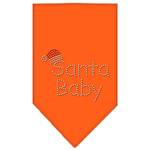 Santa Baby Rhinestone Bandana Orange Large GreatEagleInc