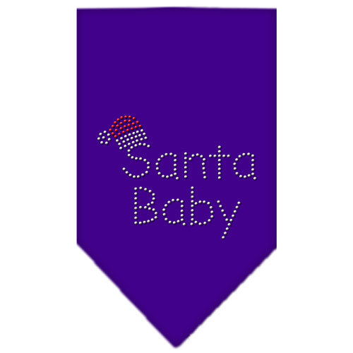 Santa Baby Rhinestone Bandana Purple Large GreatEagleInc