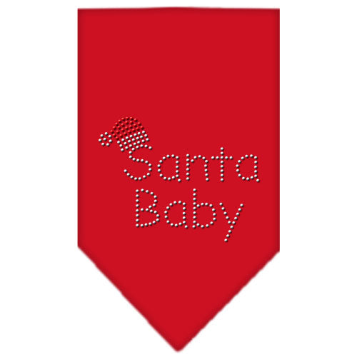 Santa Baby Rhinestone Bandana Red Large GreatEagleInc