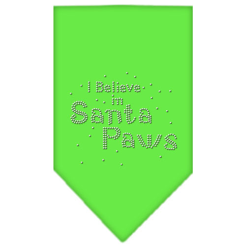 Santa Paws Rhinestone Bandana Lime Green Large GreatEagleInc