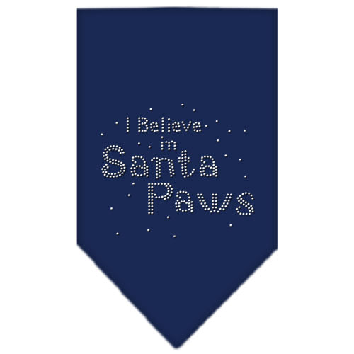 Santa Paws Rhinestone Bandana Navy Blue Large GreatEagleInc