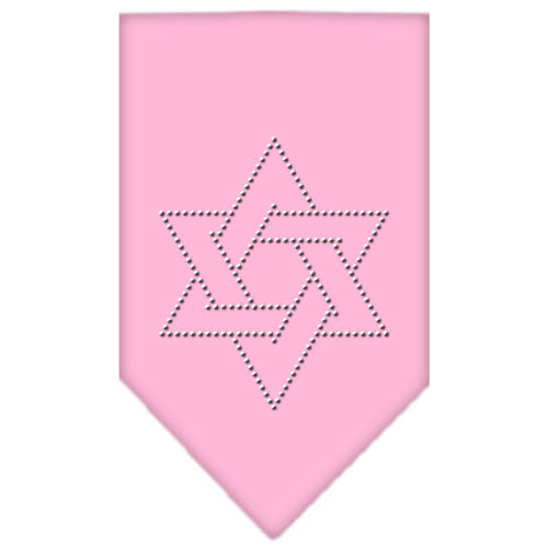 Star Of David Rhinestone Bandana Light Pink Large GreatEagleInc