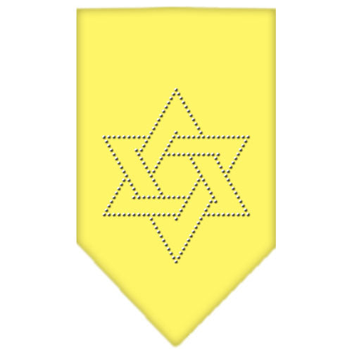 Star Of David Rhinestone Bandana Yellow Small GreatEagleInc