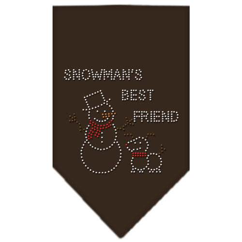 Snowman's Best Friend Rhinestone Bandana Cocoa Small GreatEagleInc