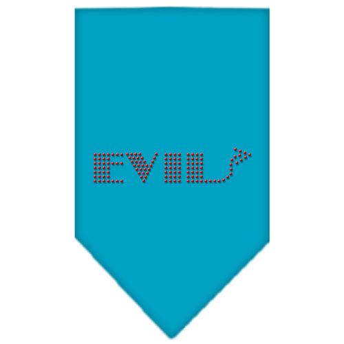 Evil Rhinestone Bandana Turquoise Small GreatEagleInc