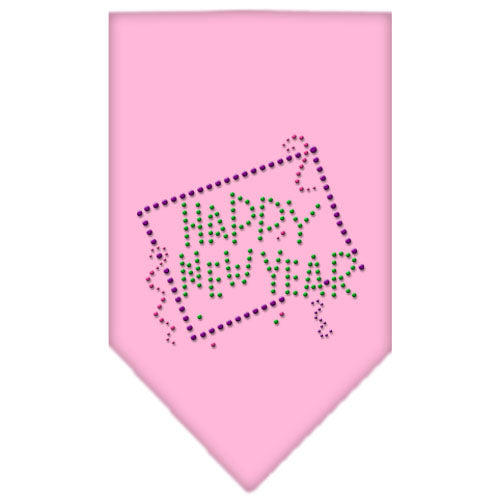 Happy New Year Rhinestone Bandana Light Pink Small GreatEagleInc