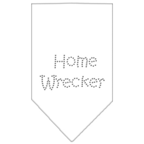 Home Wrecker Rhinestone Bandana White Small GreatEagleInc