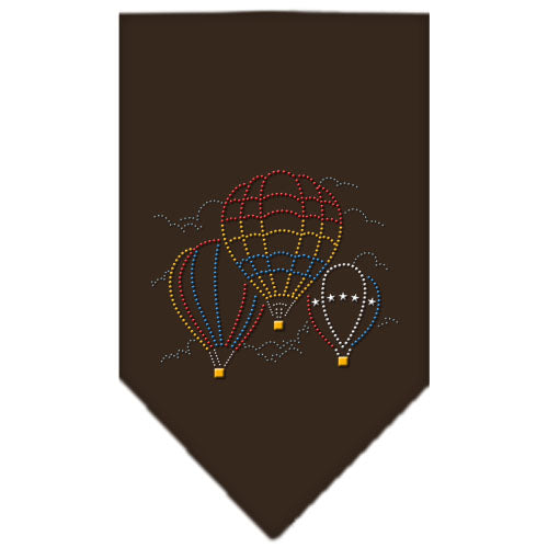 Hot Air Balloons Rhinestone Bandana Cocoa Small GreatEagleInc