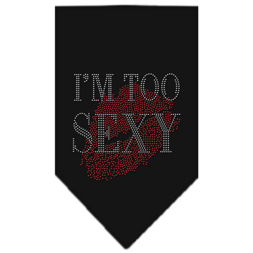 I'm Too Sexy Rhinestone Bandana Black Large Default Title