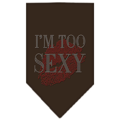 I'm Too Sexy Rhinestone Bandana Cocoa Large Default Title