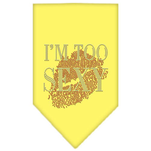 I'm Too Sexy Rhinestone Bandana Yellow Large Default Title