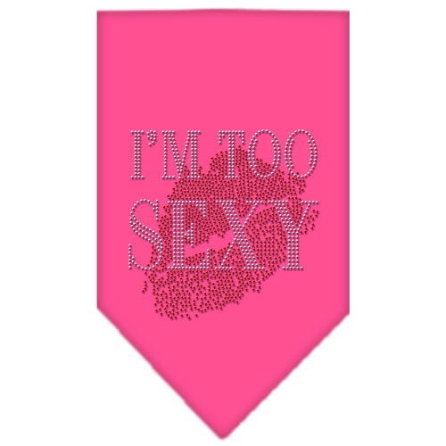 I'm Too Sexy Rhinestone Bandana Bright Pink Small Default Title