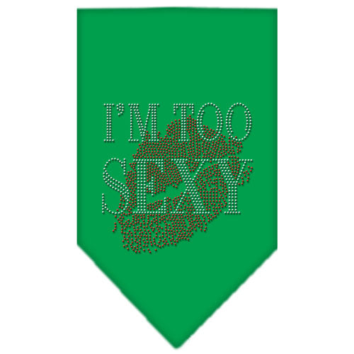 I'm Too Sexy Rhinestone Bandana Emerald Green Small Default Title