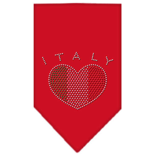 Italy Rhinestone Bandana Red Large GreatEagleInc