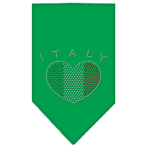 Italy Rhinestone Bandana Emerald Green Small GreatEagleInc