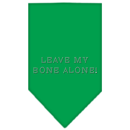 Leave My Bone Alone Rhinestone Bandana Emerald Green Large GreatEagleInc