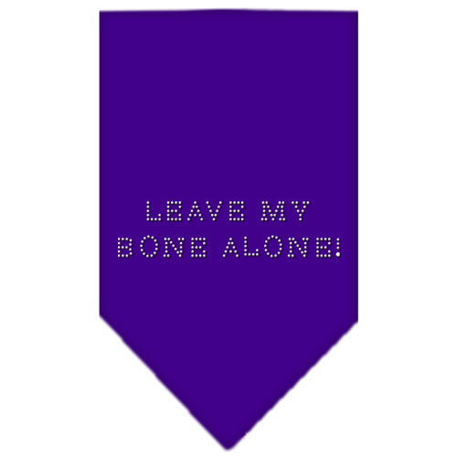 Leave My Bone Alone Rhinestone Bandana Purple Large GreatEagleInc