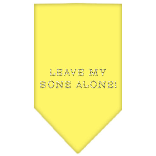 Leave My Bone Alone Rhinestone Bandana Yellow Small GreatEagleInc