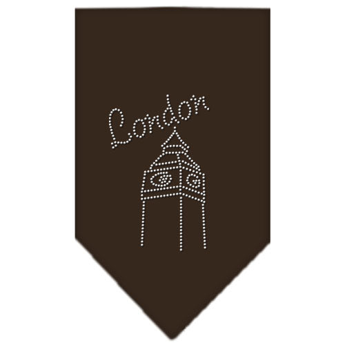 London Rhinestone Bandana Cocoa Large GreatEagleInc