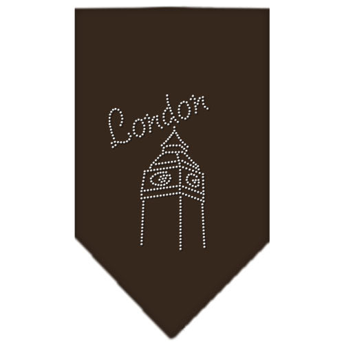 London Rhinestone Bandana Cocoa Small GreatEagleInc