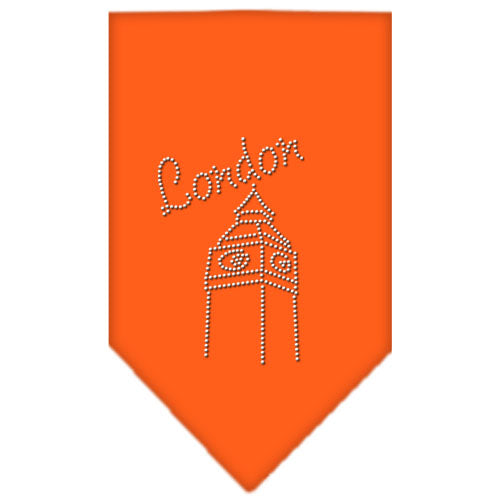 London Rhinestone Bandana Orange Small GreatEagleInc