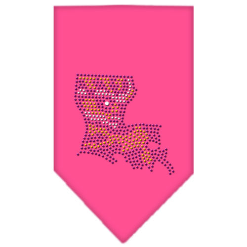 Louisiana Rhinestone Bandana Bright Pink Small GreatEagleInc