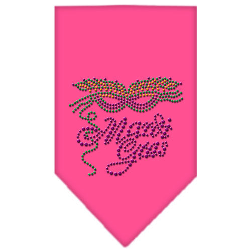 Mardi Gras Rhinestone Bandana Bright Pink Large GreatEagleInc