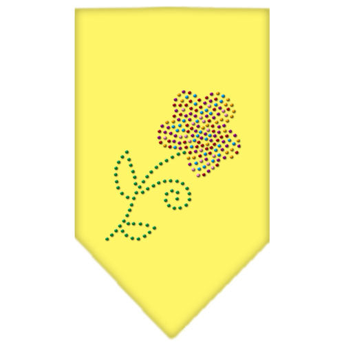 Multi Flower Rhinestone Bandana Yellow Small GreatEagleInc