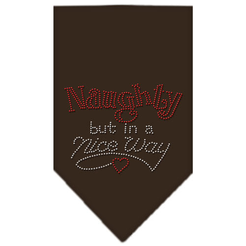 Naughty But In A Nice Way Rhinestone Bandana Cocoa Large GreatEagleInc