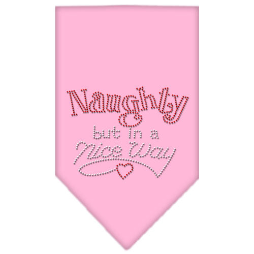 Naughty But In A Nice Way Rhinestone Bandana Light Pink Large GreatEagleInc