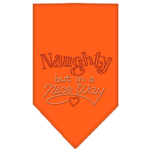 Naughty But In A Nice Way Rhinestone Bandana Orange Large GreatEagleInc