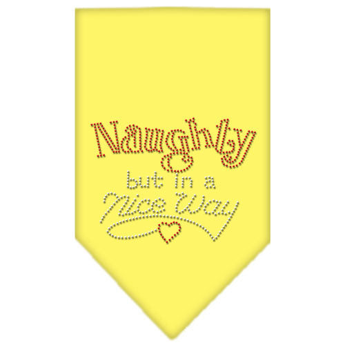 Naughty But In A Nice Way Rhinestone Bandana Yellow Large GreatEagleInc