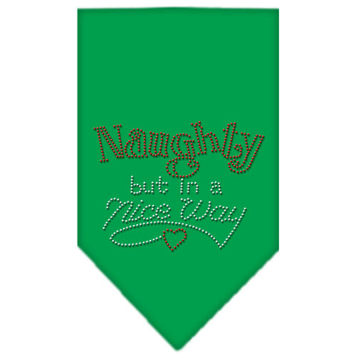 Naughty But In A Nice Way Rhinestone Bandana Emerald Green Small GreatEagleInc