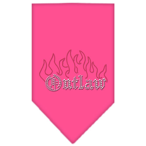 Outlaw Rhinestone Bandana Bright Pink Large GreatEagleInc