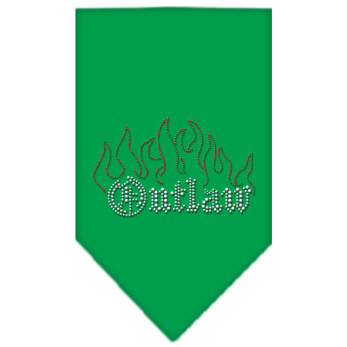 Outlaw Rhinestone Bandana Emerald Green Large GreatEagleInc