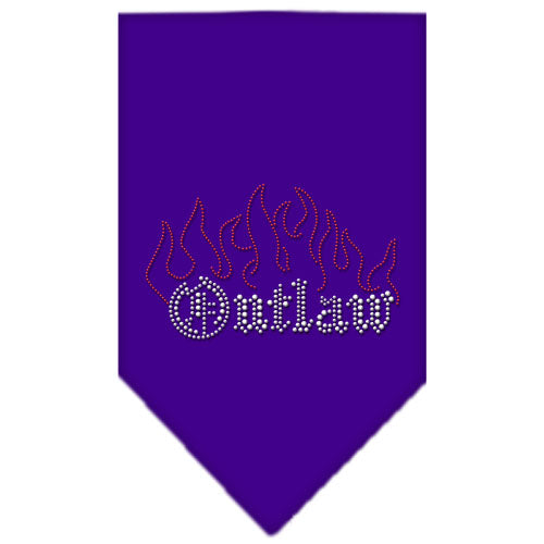 Outlaw Rhinestone Bandana Purple Large GreatEagleInc