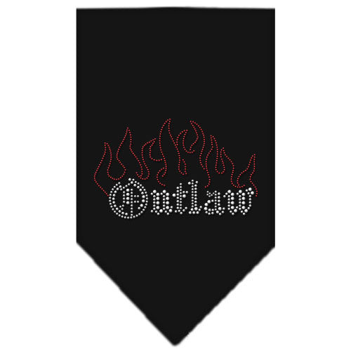 Outlaw Rhinestone Bandana Black Small GreatEagleInc