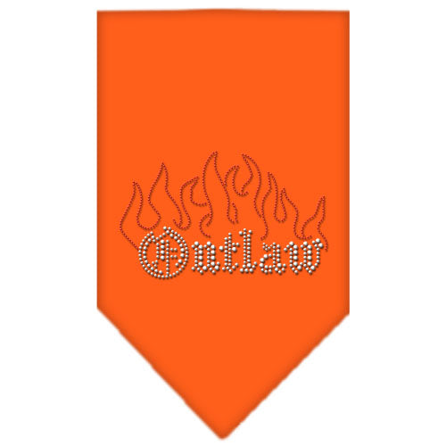 Outlaw Rhinestone Bandana Orange Small GreatEagleInc