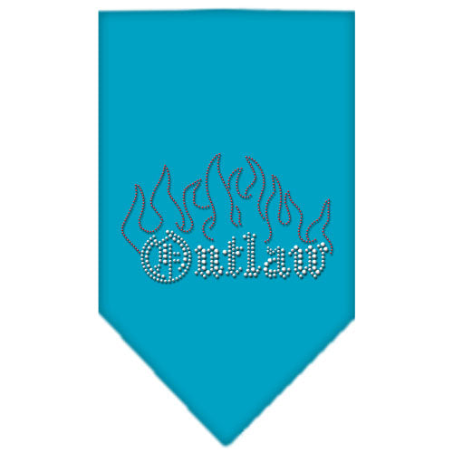 Outlaw Rhinestone Bandana Turquoise Small GreatEagleInc