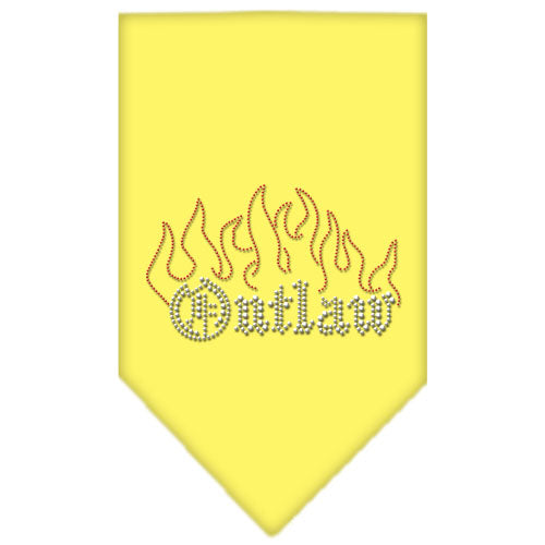 Outlaw Rhinestone Bandana Yellow Small GreatEagleInc