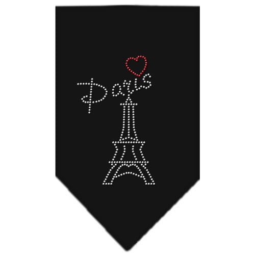 Paris Rhinestone Bandana Black Large GreatEagleInc