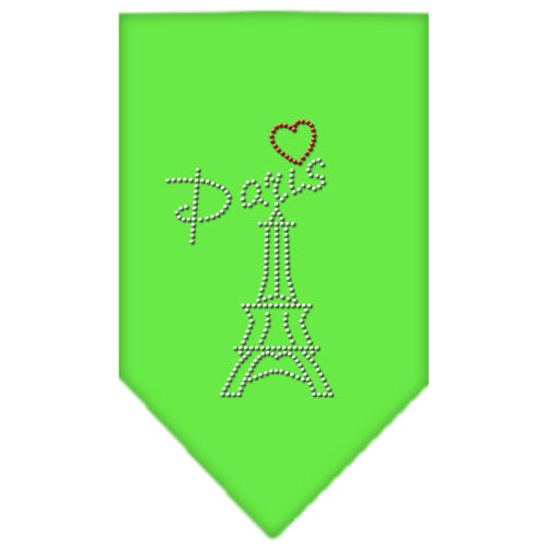 Paris Rhinestone Bandana Lime Green Large Default Title