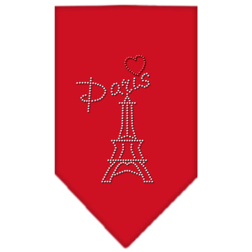 Paris Rhinestone Bandana Red Large Default Title