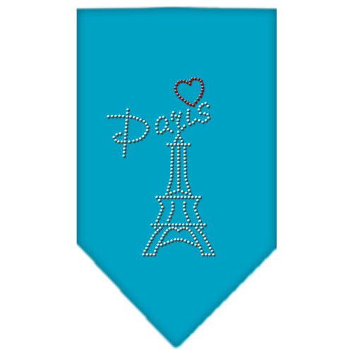 Paris Rhinestone Bandana Turquoise Large GreatEagleInc