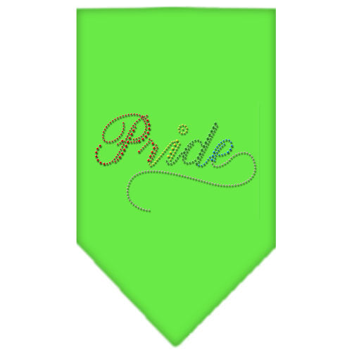 Pride Rhinestone Bandana Lime Green Small Default Title