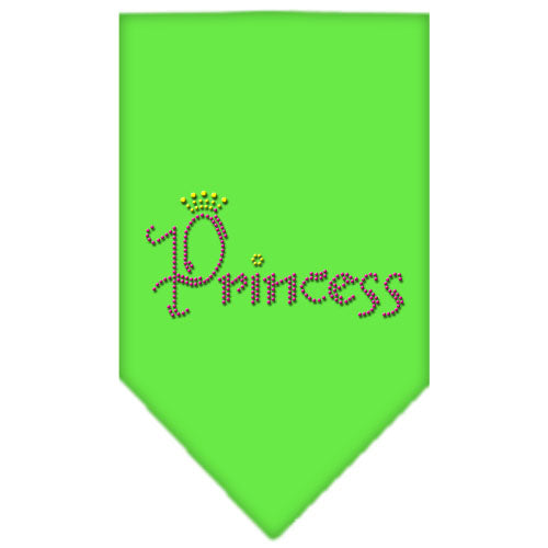 Princess Rhinestone Bandana Lime Green Small Default Title