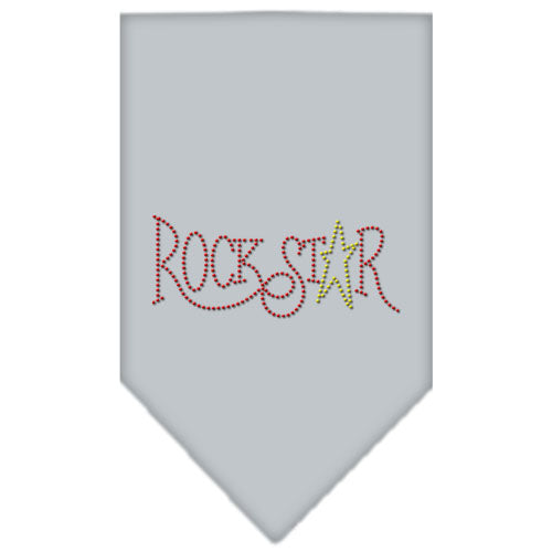 Rock Star Rhinestone Bandana Grey Large GreatEagleInc